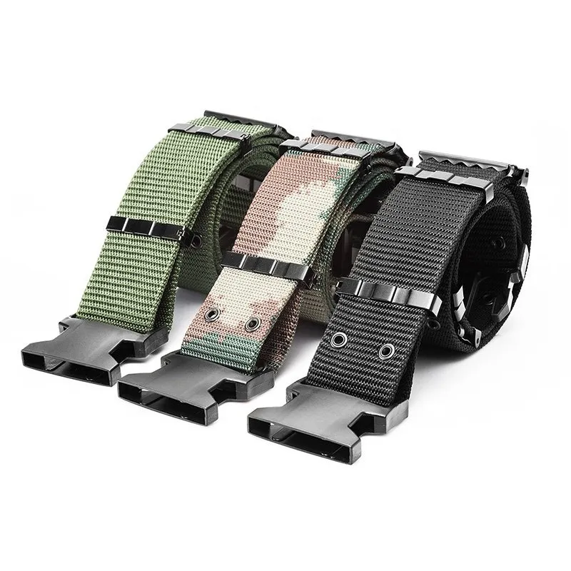 Heavy Duty OEM ODM Réglable Personnalisé Police Armée Style Ceinture Combat En Plein Air Élastique En Nylon Polyester Sangle Tactique Militaire Style Ceintures